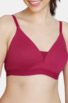 Zivame Beautiful Basics Padded Non Wired 3/4th Coverage T-Shirt Bra - Persian Red — thumbnail 4